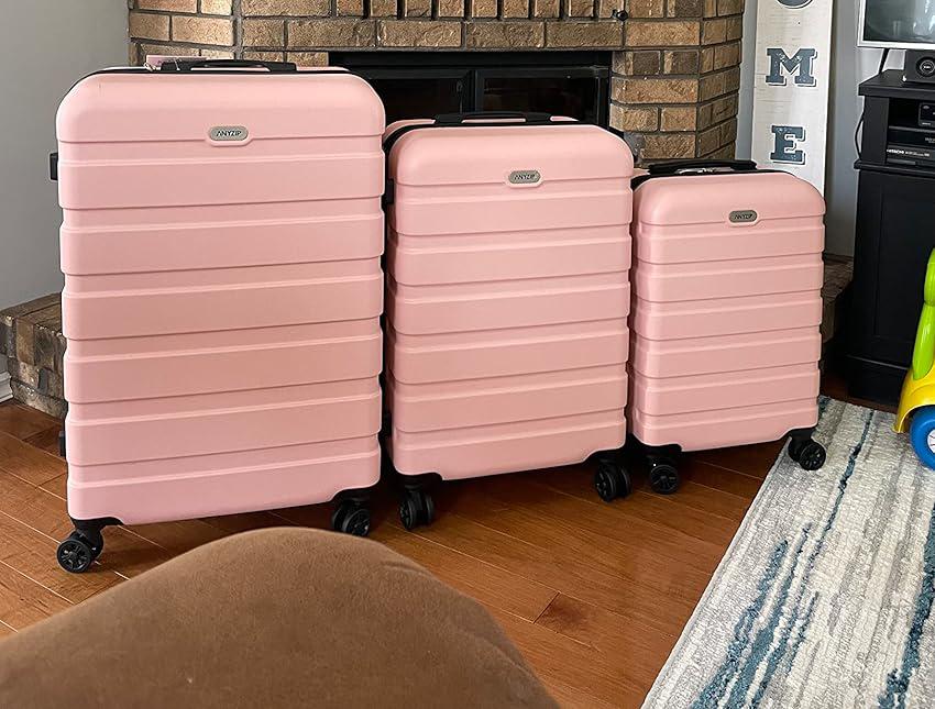pink set luggage wrangler